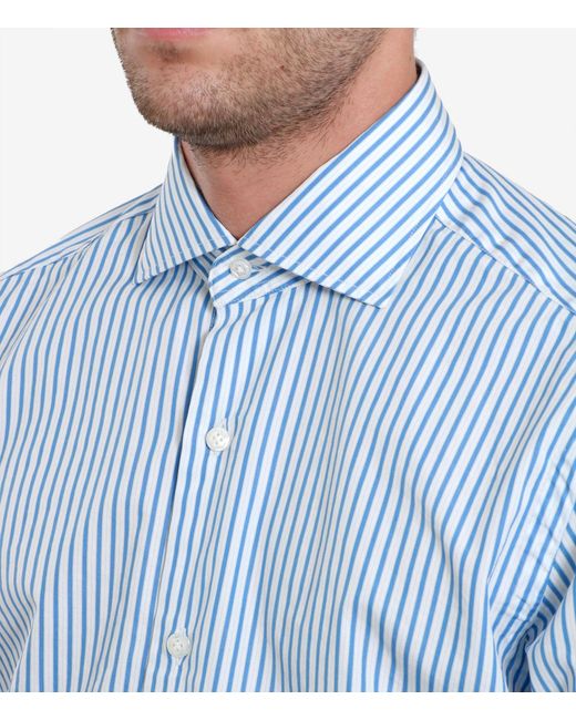 Barba Napoli Shirts Wit in het Blue voor heren