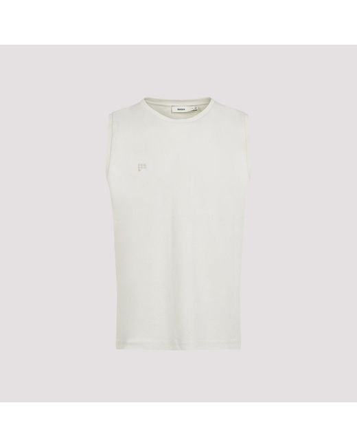 PANGAIA White Summer Sleeveless T Shirt