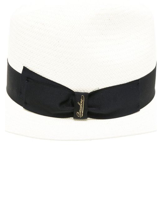Borsalino White Logo Fedora Hat