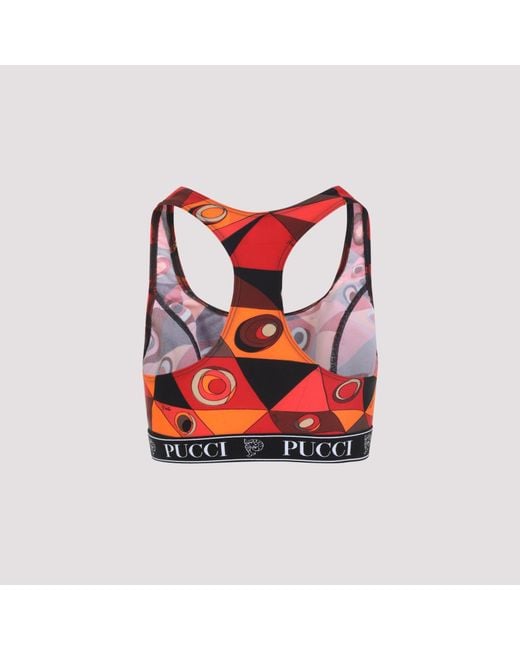Emilio Pucci Red Polyamide Bra Top