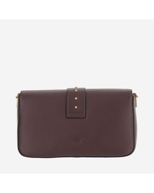 Pinko Brown Classic Love Bag Slouchy Shoulder Bag