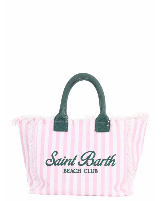 Mc2 Saint Barth Pink Canvas Einkaufstasche