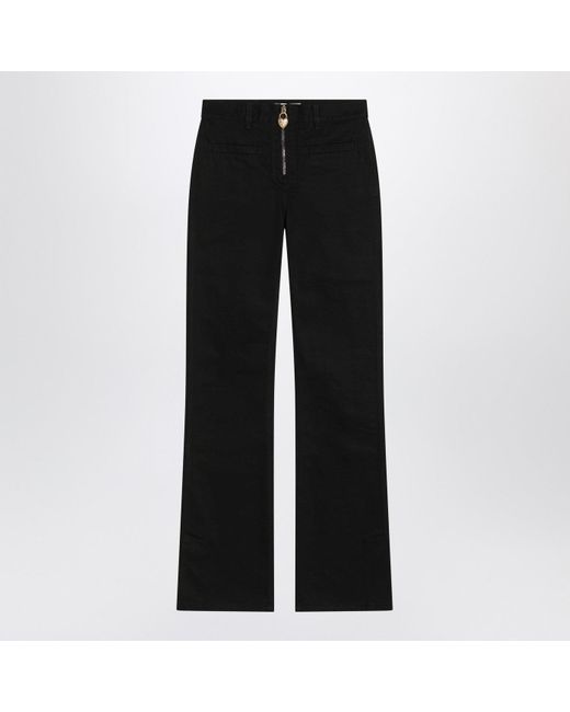Chloé Black Slim Jeans With Charm Zip