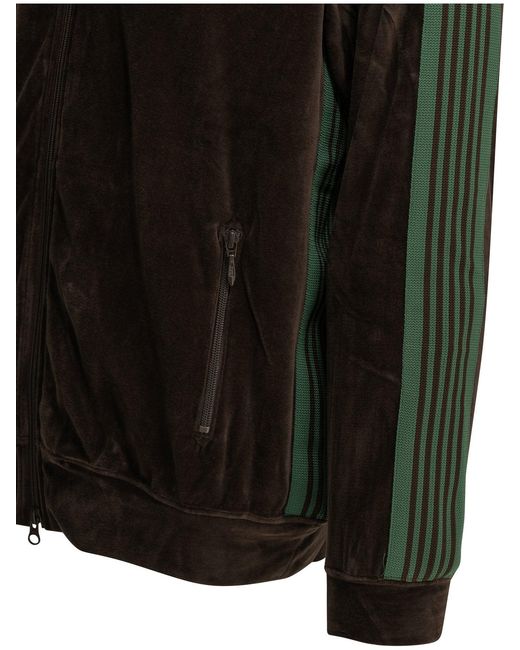 Sweat-shirt zippé "Track" Needles en coloris Black