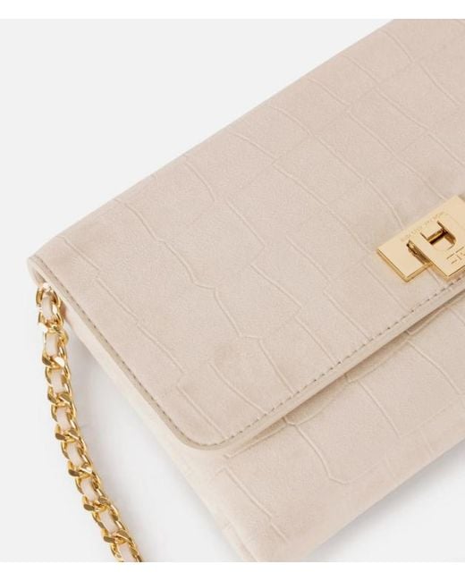 Elisabetta Franchi Natural Suede Bag