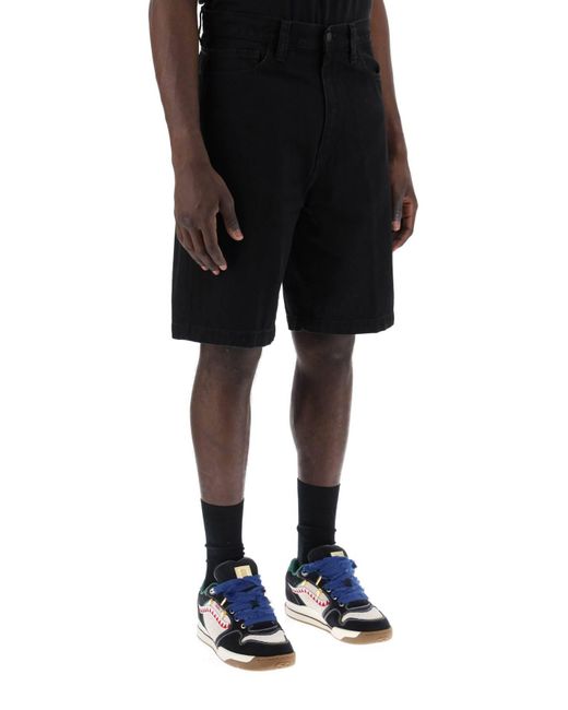Landon Denim Shorts Carhartt de color Black