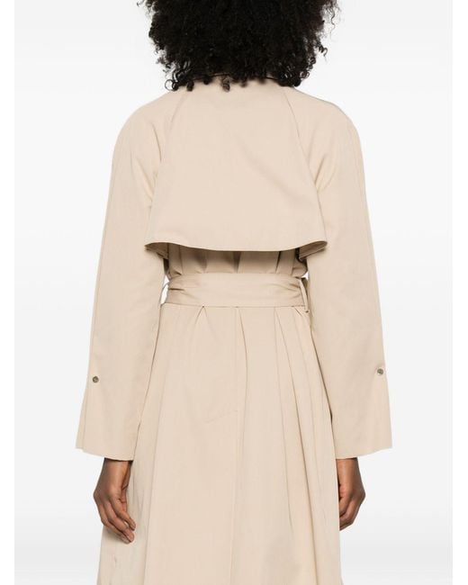 Emporio Armani Natural Cotton Blend Trench Coat