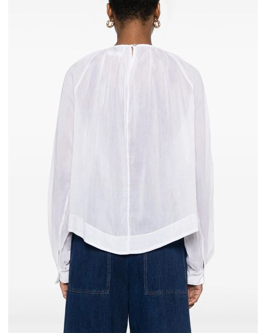 Forte_forte White Embroidered Blouse
