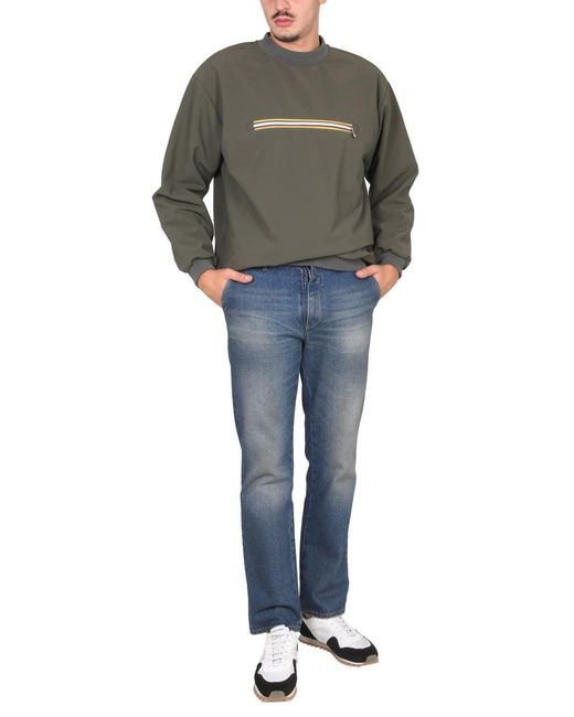 K-Way Gray Sweatshirt With Front Pocket for men
