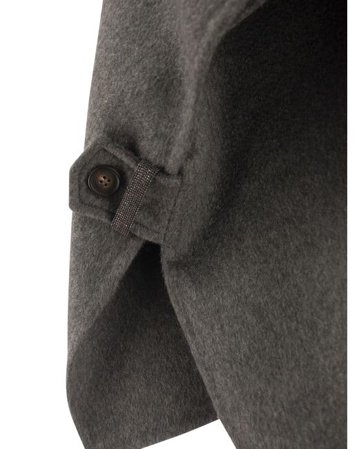 Cacheme Cap avec des détails brillants Brunello Cucinelli en coloris Gray