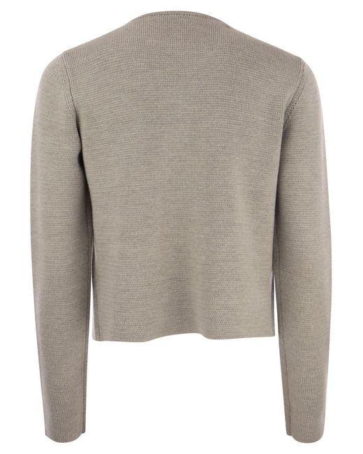 Fabiana Filippi Gray Merino Wool Jacket