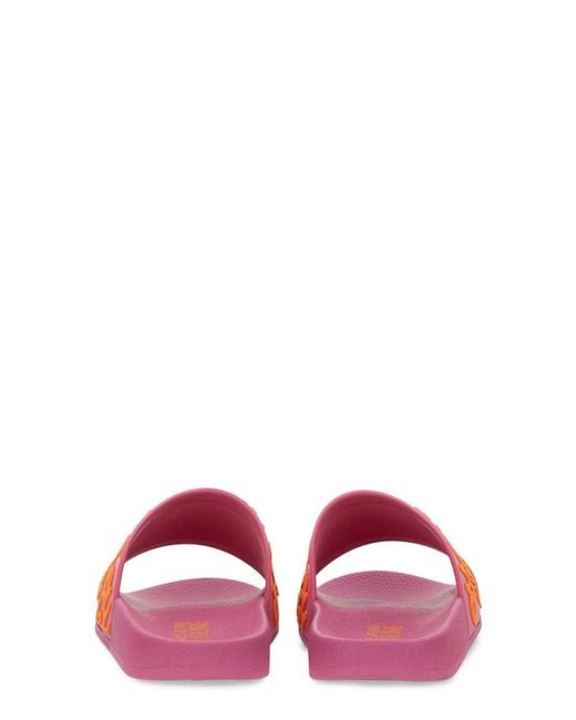 Versace Jeans Couture Pink Slide Sandal With Logo