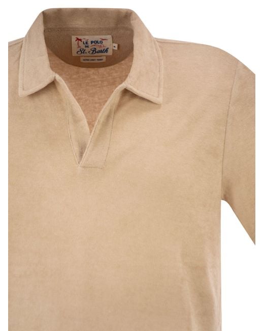Mc2 Saint Barth Natural Cotton Terry Polo Shirt