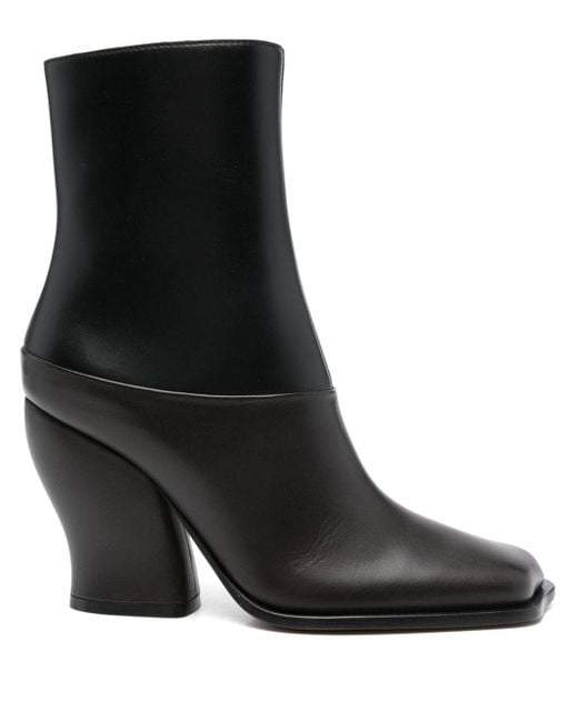 Loewe Black Two-Colour Wave Ankle Boots