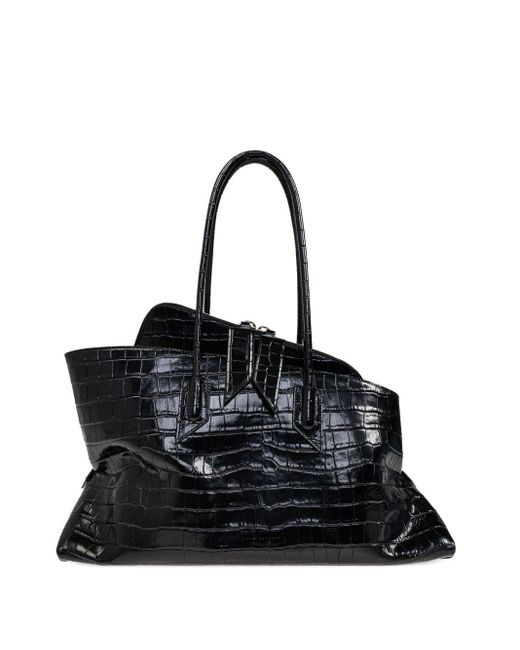 ATTico La Passeggiata Medium en cuir Sac en cuir The Attico en coloris Black