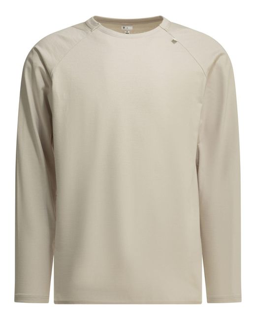 Goldwin Natural "Paneled Mesh L/S" Crew Neck T Shirt