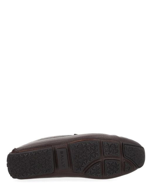 Bally Brown Leather Loafers for men