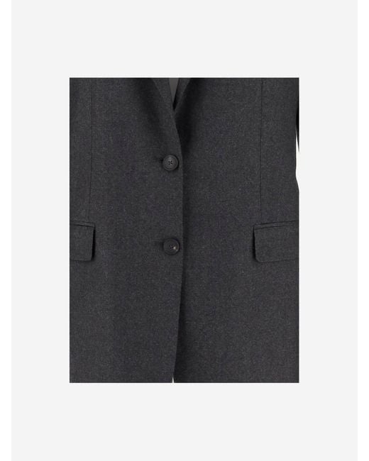 Tagliatore Black Single Breasted Woll- und Seidenjacke