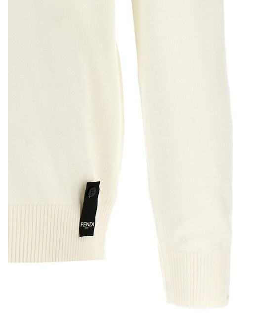 Fendi Ff Logo Sweater in White für Herren
