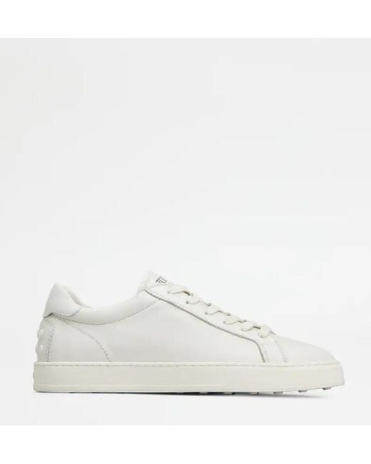 Tod's White Leather Sneakers for men