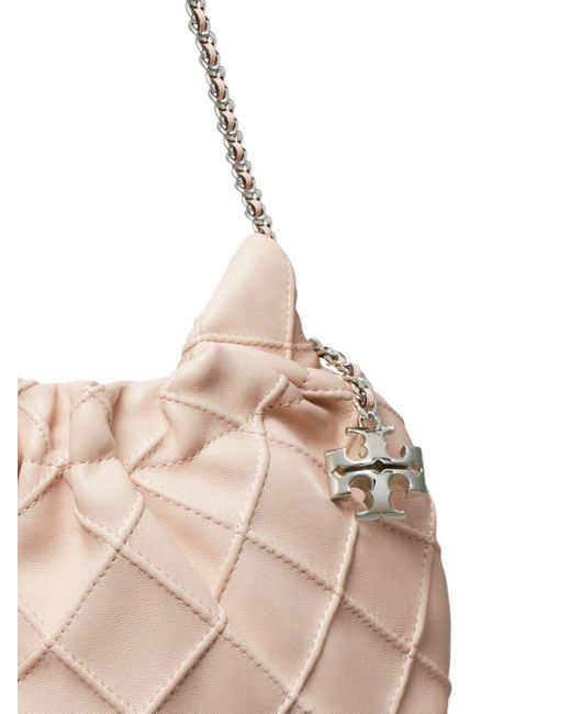 Tory Burch Pink Fleming Mini Leder Hobo -Tasche