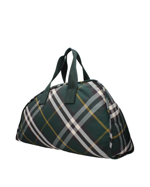 Burberry Green Borsoni Uomo Tessuto Verde/Edera