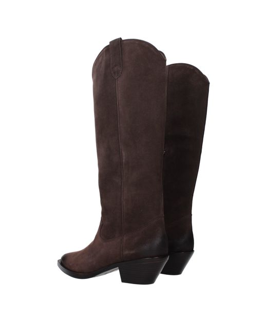 Ash Brown Stivali Dolly Donna Camoscio Marrone/Testa Di Moro