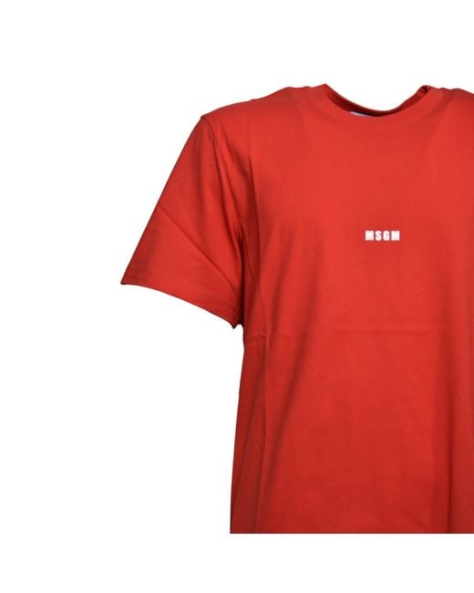 MSGM T-shirts En Polo's in het Red