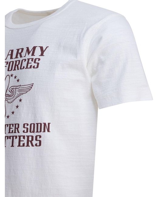 Buzz Rickson's White 72Nd Fighter Sq T-Shirts for men
