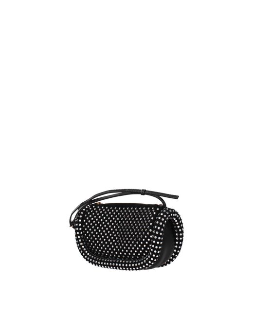 J.W. Anderson Black Jw Anderson Borse A Tracolla The Bumper Donna Camoscio Nero