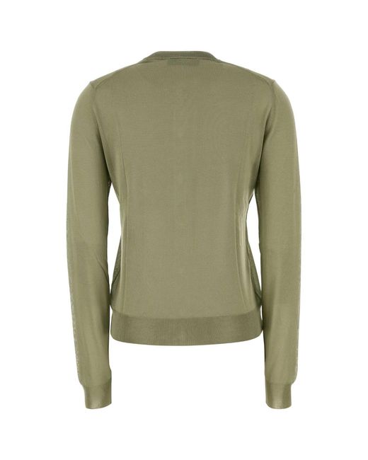 Fendi Green Sage Stretch Viscose Blend Cardigan