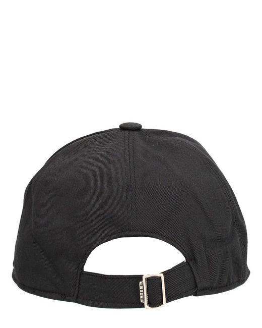 MSGM Black Baseball Cap for men