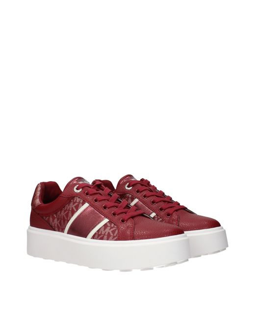 Michael Kors Red Sneakers Romey Fabric/Cherry