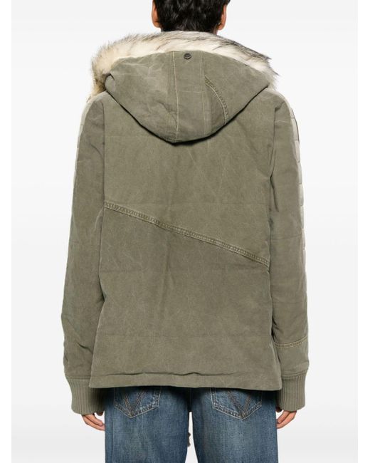 Greg Lauren Green Greg Lauren Army Down Jacket for men