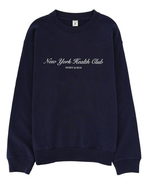 SPORTY&RICH Blue "Ny Health Club" Sweatshirt