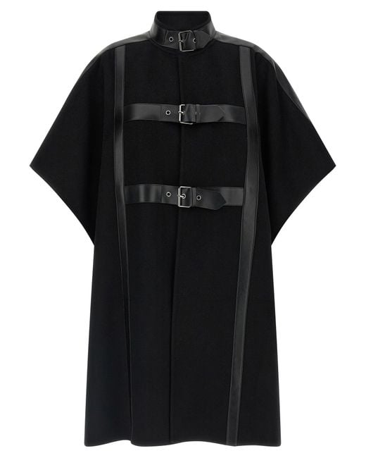 Twinset Black Wool Cape