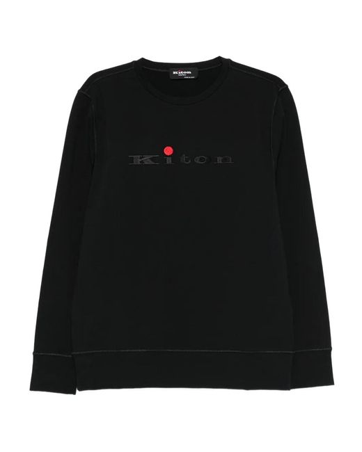 Kiton Sweater Met Logo in het Black voor heren