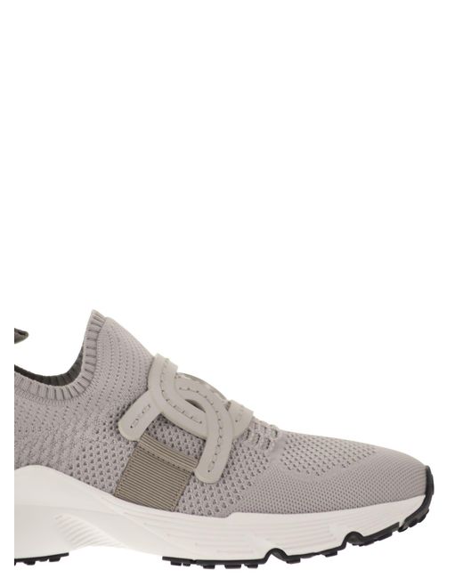 Tod's White Kate Technical Fabric Sneakers