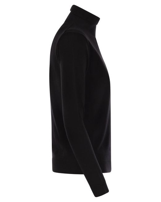 Weekend by Maxmara Kiku Turtleneck In Zijde En Wollen Garen in het Black