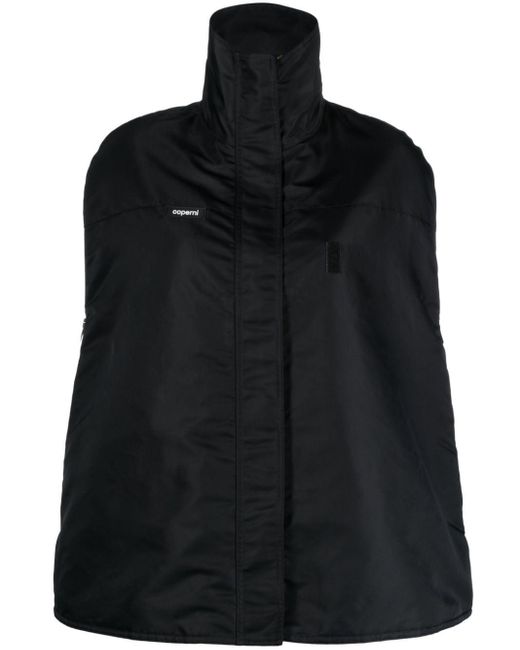 Coperni Black Cape Mit Logo-Patch