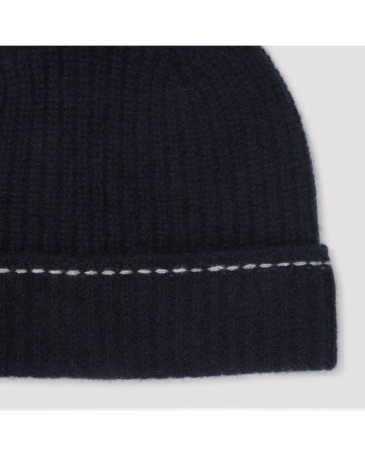 Kiton Rippstrickmütze in Blue für Herren