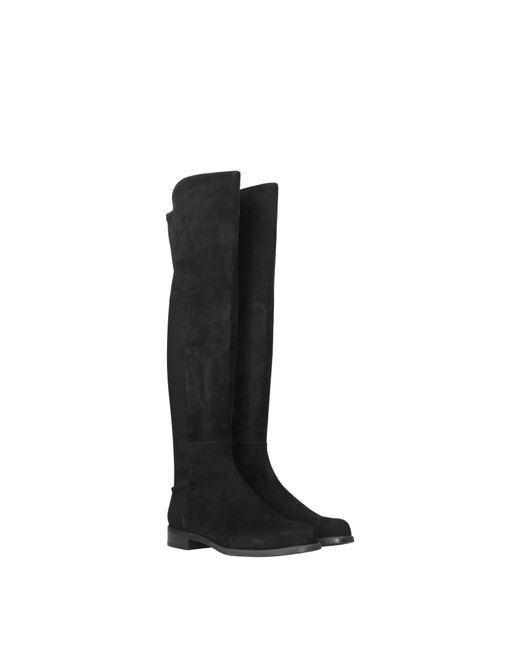 Stuart Weitzman Black Stivali Donna Camoscio Nero for men