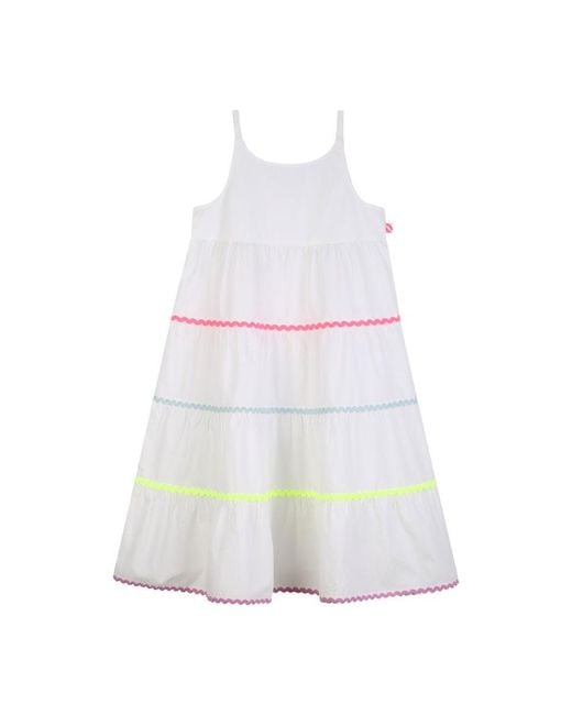 Billieblush White Vestito Con Spalline