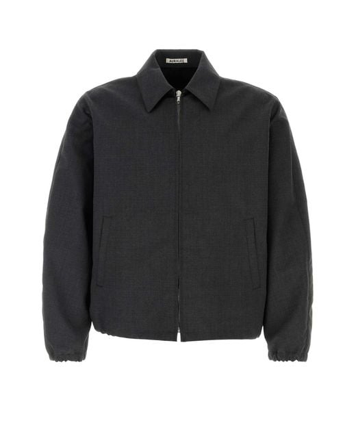 Auralee Black Charcoal Wool Jacket for men