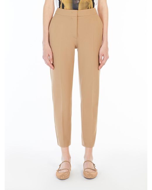 Max Mara Natural Pegno Viscose Jersey Trousers