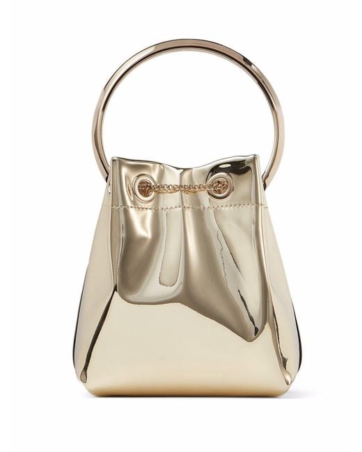 Jimmy Choo White Bon Bon Bucket Bag