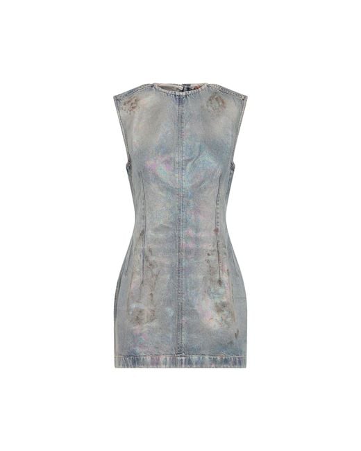 Acne Gray Mid- Cotton Denim Mini Dress
