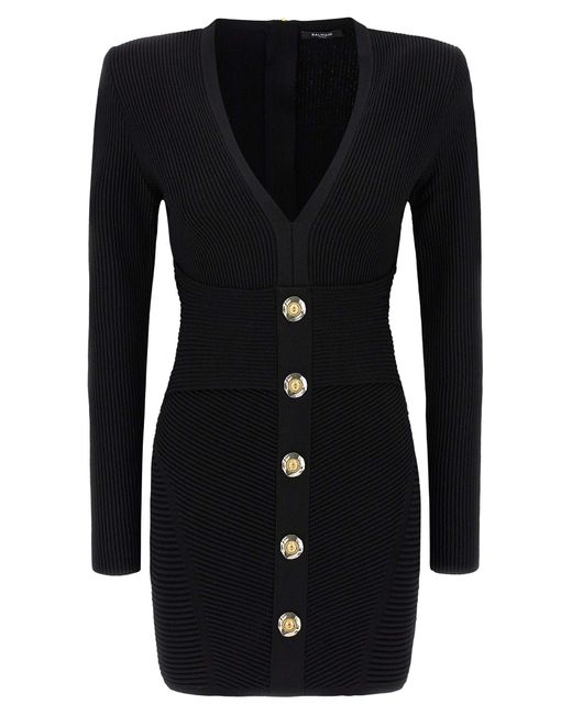 Balmain Bodycon Jurk in het Black