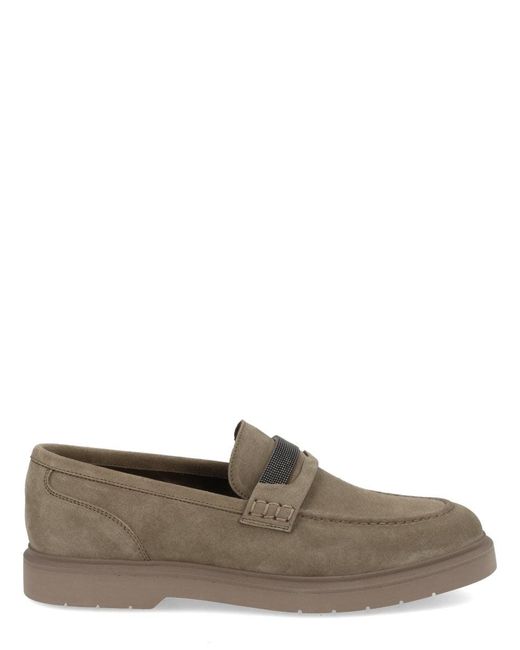 Brunello Cucinelli Brown Leather Loafer