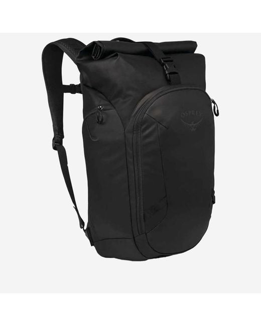 Osprey Black Transporter Roll Top Backpack for men